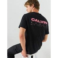 Calvin Klein Jeans Disc Stack Back Graphic T-Shirt - Black