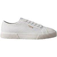 Calvin Klein Vulcanised Canvas Lace Up Trainers - White