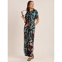 Brakeburn Olivia Paisley Print Jumpsuit - Navy