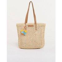 Brakeburn Pom Pom Beach Bag - Beige