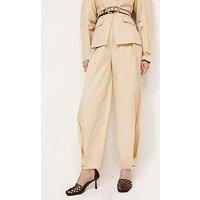 River Island Cotton Co-Ord Tapered Trousers - Yellow