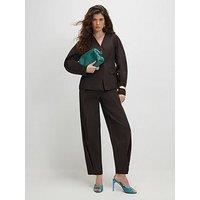 River Island Cotton Tapered Co-Ord Trousers - Brown