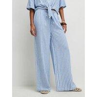 River Island Blue Linen Stripe Trouser Co-Ord