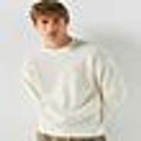 Calvin Klein Jeans Calvin Klein Jeans Long Sleeve Cotton Waffle Jumper - Off White