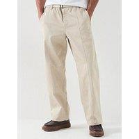 Calvin Klein Jeans Relaxed Utility Cotton Trousers - Cream
