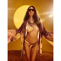 River Island Terry De Havilland Oriental Kimono - Brown