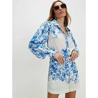 River Island Border Print Blouse - Blue