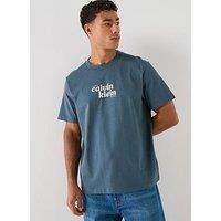 Calvin Klein Jeans Jean Travel Font Graphic T-Shirt - Dark Green