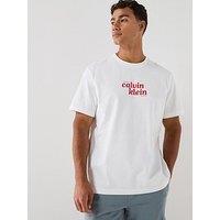 Calvin Klein Jeans Jean Travel Font Graphic T-Shirt - White