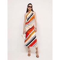 River Island Halter Satin Maxi Dress - Multi