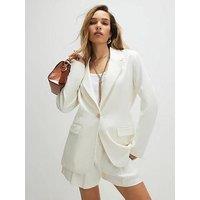 River Island Linen Blazer - White