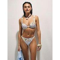 River Island Daisy Print Bikini Brief