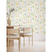 The Very Collection Seaside Patchwork-Multi Wallpaper
