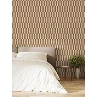 The Very Collection Rectangle Checker- Tanzine Brown Wallpaper