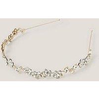 Monsoon Girls Bridesmaid Jewel Flower Aliceband - Gold