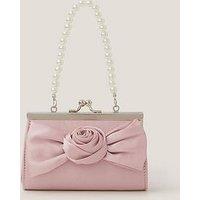 Monsoon Girls Mini Bridesmaid Rose Bow Bag - Light Pink