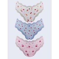 Boux Avenue Tatiana Print Brazilian 3 Pk - Multicoloured