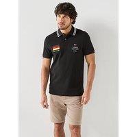 Tommy Hilfiger Country Germany Regular Fit Polo Shirt - Black