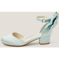 Monsoon Girls Sara Bow 2 Part Heel Shoes - Light Green