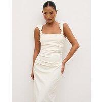 Pretty Lavish Maja Knot Midaxi Dress - Cream