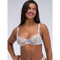 Boux Avenue Opal Embroidered Balconette Bra - Powder Blue