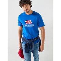 Tommy Hilfiger Americana Flag Graphic T-Shirt - Bright Blue