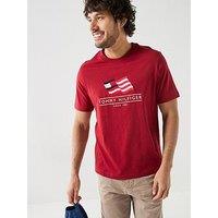 Tommy Hilfiger Americana Flag Graphic T-Shirt - Red