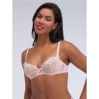 Boux Avenue Nyra Embroidered Plunge Bra - Pink