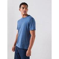Tommy Hilfiger Flag Embroidery Crew Neck T-Shirt - Aegean Sea