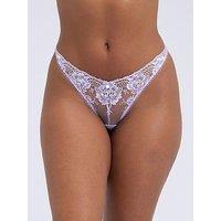 Boux Avenue Posie Embroidered Thong - Lavender