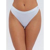 Boux Avenue Softest Ever Rib Thong - Arctic Blue