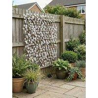 Scottish Everlastings 170X90Cm White Blossom Trellis With Solar Lights