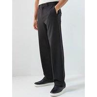 Calvin Klein Straight Fit Tech Knit Trousers - Black