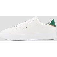 Tommy Hilfiger Leather Court Sneakers - White/Green