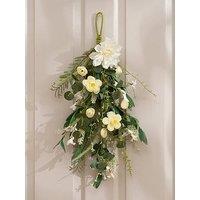 Scottish Everlasting Floral Swag - White