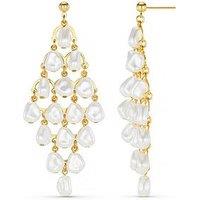Orelia Statement Pearl Chandelier Drop Earring