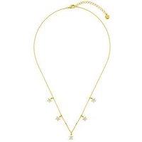 Orelia Crystal Flower Multi Drop Necklace