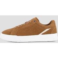 Tommy Hilfiger Premium Leather Court Sneakers - Brown