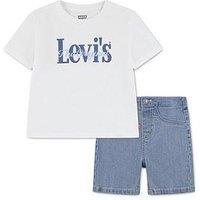 Levi'S Baby Boys Logo T-Shirt And Short Set - White