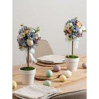 Scottish Everlasting Set Of 2 Easter Topiary Trees