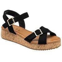 Ravel Eals Ankle Strap Wedge - Black