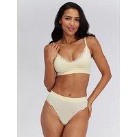 Boux Avenue Lace Seamless Thong - Yellow
