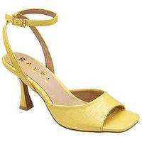 Ravel Holms Croc Ankle Strap Heel - Pale Yellow