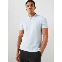 Calvin Klein Slim Fit Refined Pique Polo Shirt - Light Blue