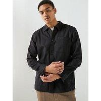 Calvin Klein Linen Overshirt - Black