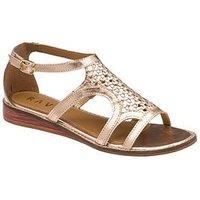 Ravel Cardwell Open Toe Leather Sandal - Rose Gold