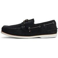 Tommy Hilfiger Suede Boat Shoes - Navy