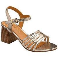 Ravel Kiplin Ankle Strap Block Heel - Gold