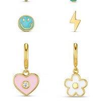 Orelia Eclectic Mixed Enamel Earring Pack