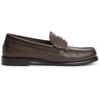 Tommy Hilfiger Tumble Leather Penny Loafers - Brown
